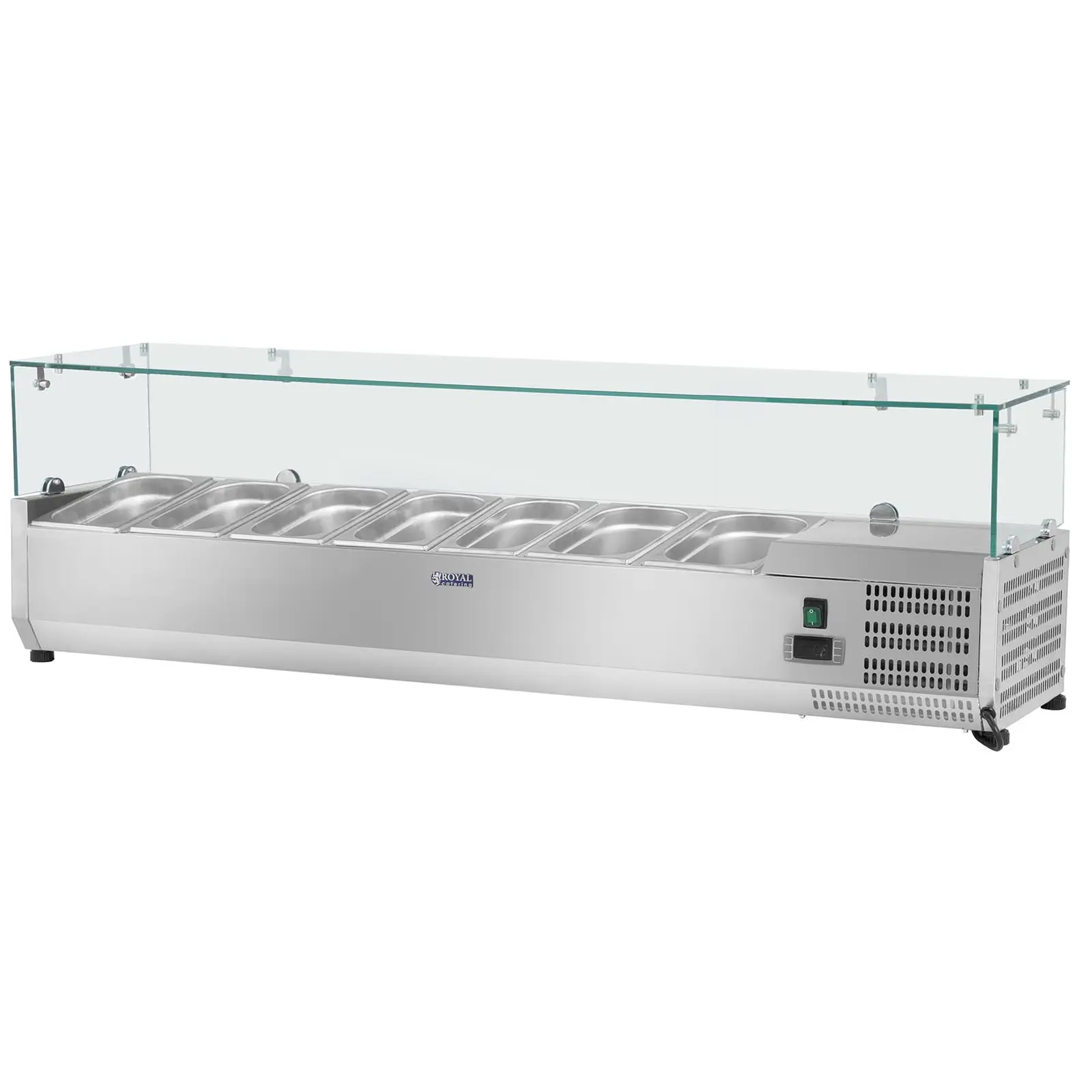 Kjølevitrine - 160 x 33 cm - Glassplate