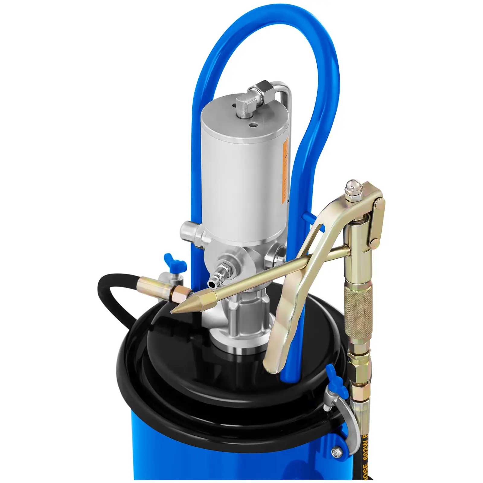 B-varer Pneumatisk fettsprøyte - 12 Liter - kjørbar - 240-320 bar pumpetrykk