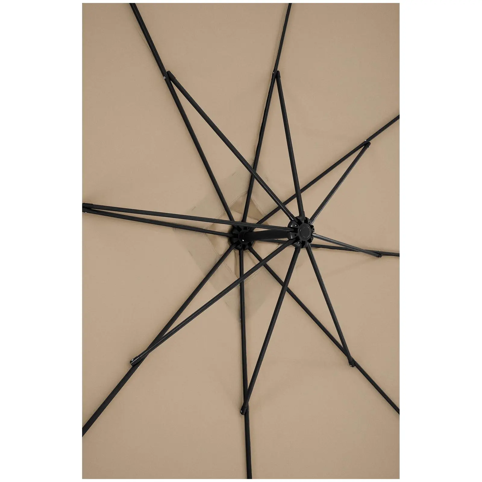 B-varer Hengeparasoll - taupe - rektangulær - 250 x 250 cm - kan skråstilles