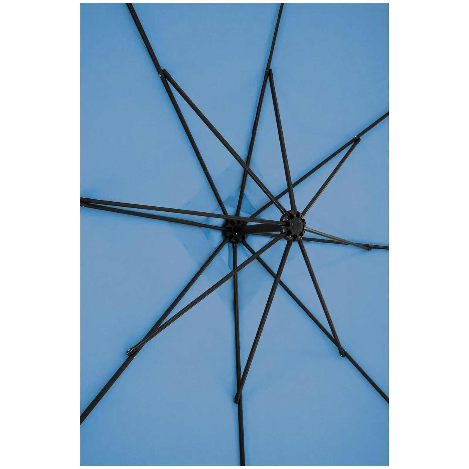 Hengeparasoll - blå - rektangulær - 250 x 250 cm - kan skråstilles