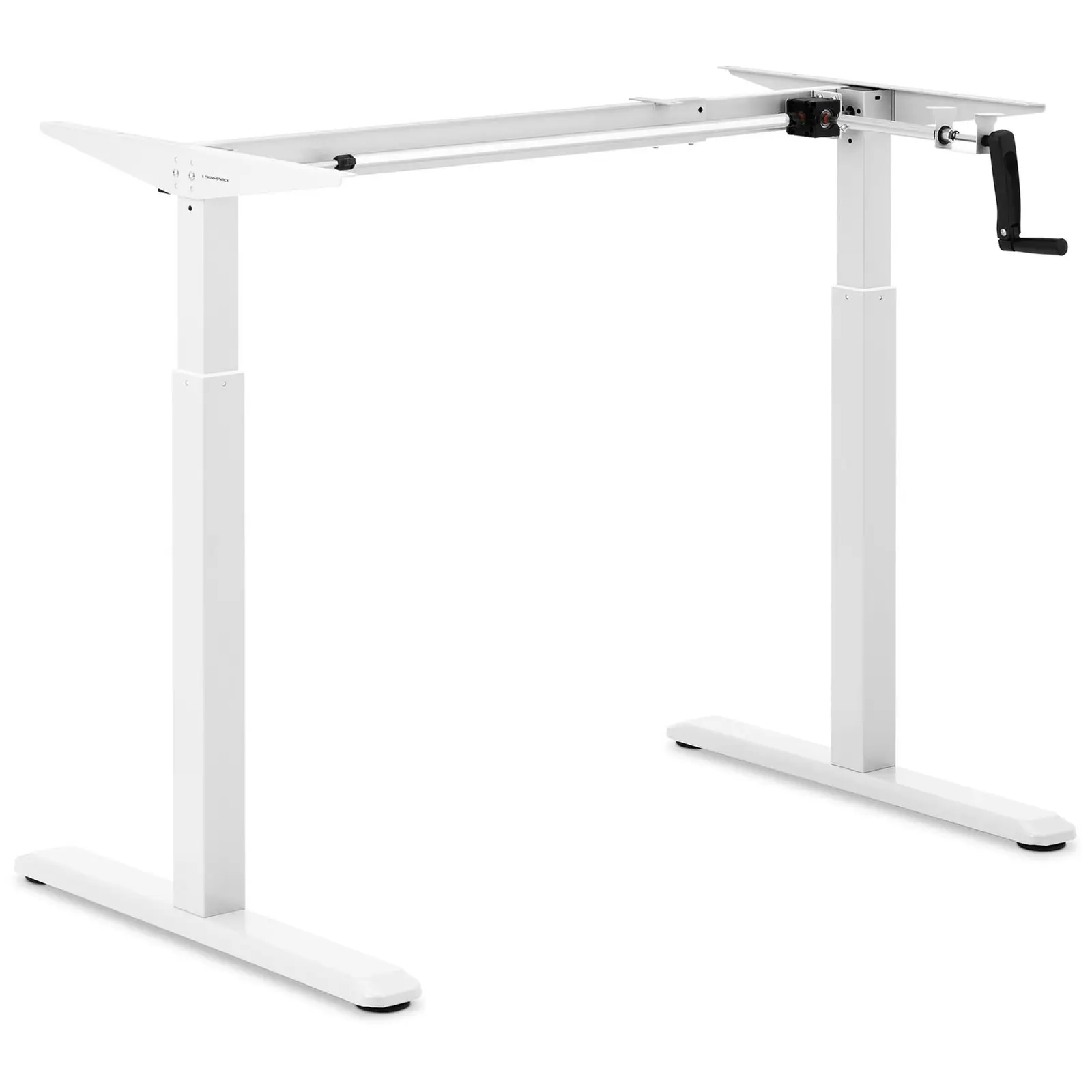 Skrivebordsramme - høydejusterbar - manuell - 70 kg - hvit